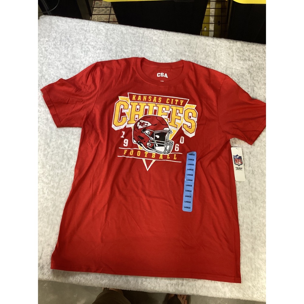NFL Team Apparel Kansas City Chiefs Red Graphic T-Shirt Mens Large